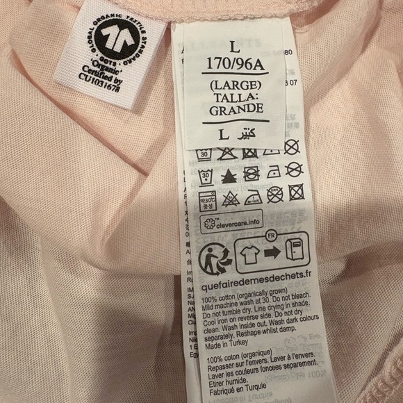 All Saints Kay Short Split Sleeve Tee in Blush Light Pink - Picture 6 of 13